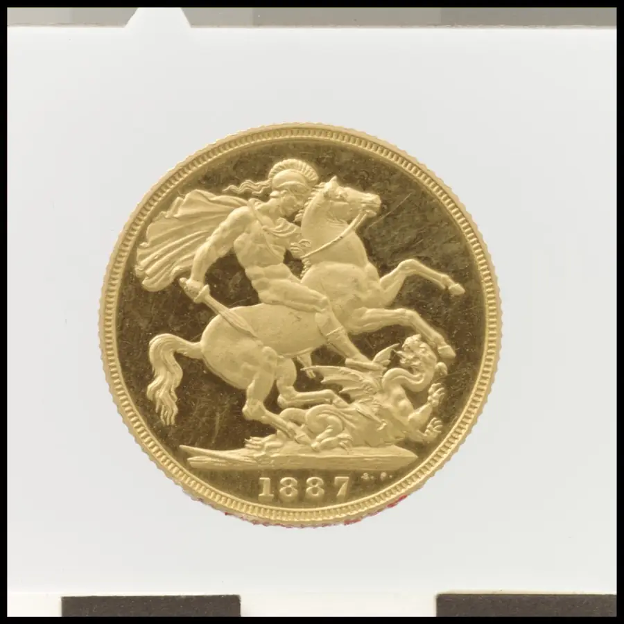 United Kingdom 1887 sovereign, Victoria Jubilee head, reverse