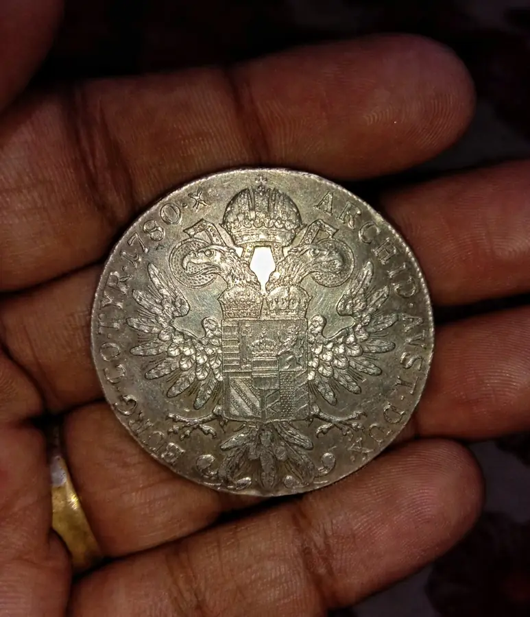 Austria Maria Theresa thaler 1780, Vienna restrike, reverse