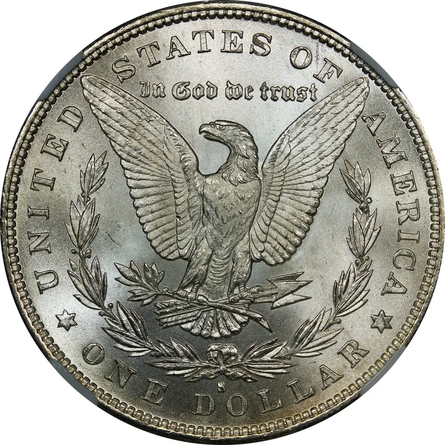 United States 1884 Morgan dollar, reverse